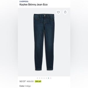 Liverpool Jeans Company Dark Indigo Women's Skinny Jeans